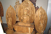 木彫仏像-薬師三尊像